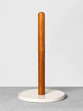 Stoneware & Wood Paper Towel Holder Cream/Brown - Hearth & Hand Magnolia, Target
